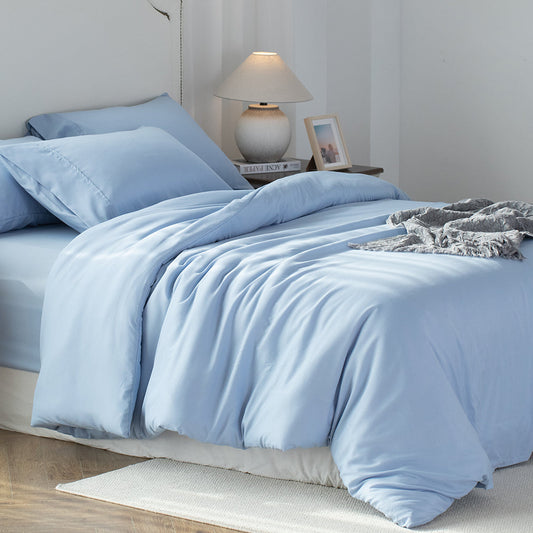 Lightweight Duvet Cover Set - Breathable Bedding Set with Shams