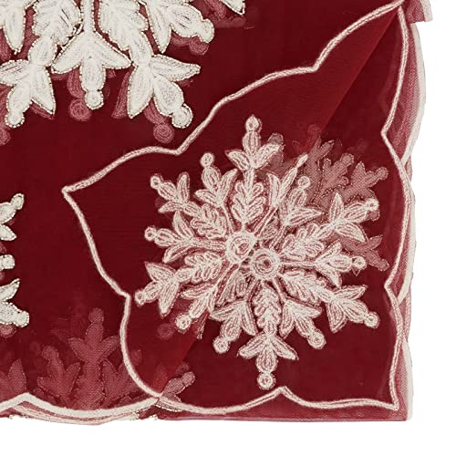 Red Table Cover for Holiday Dinner