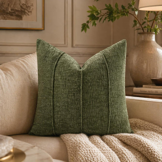 Chenille Lumbar Throw Pillow with Insert 12" X 20"
