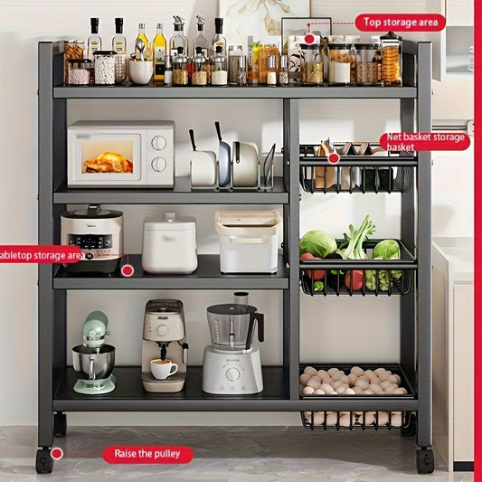 Metal Utility Shelf on Wheels