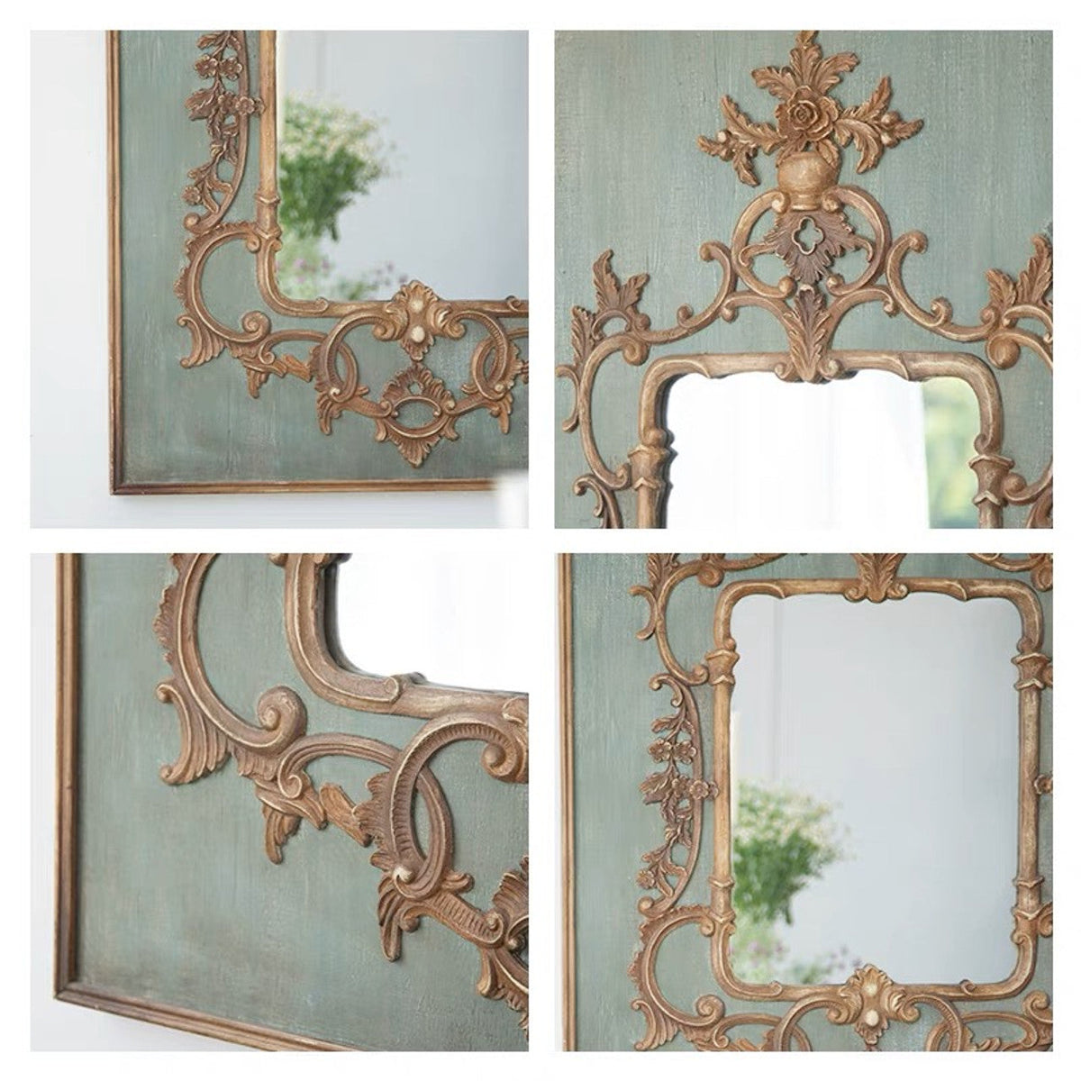 WOOD VINTAGE MIRROR
