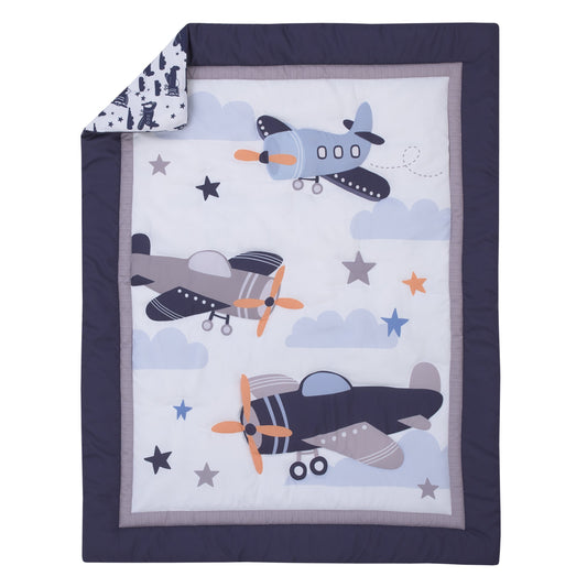 3 Piece Nursery Mini Crib Bedding Set