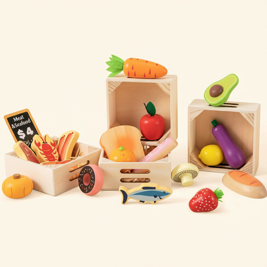 Wooden Play Food for Play Kitchen