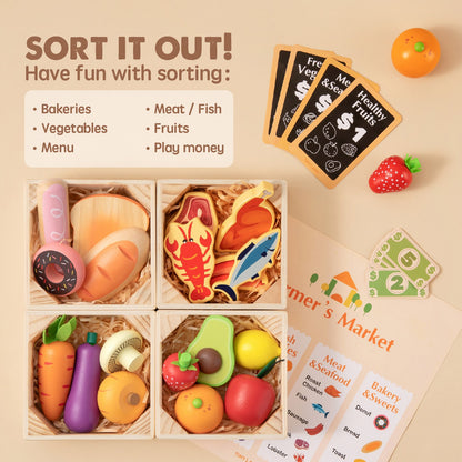 Wooden Play Food for Play Kitchen