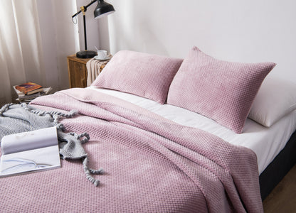 Lightweight Velvet Bedspread Set Queen/King