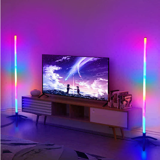 Works with Alexa, smart Modern Floor Lamp with Music Sync and 16 Million DIY Colors,