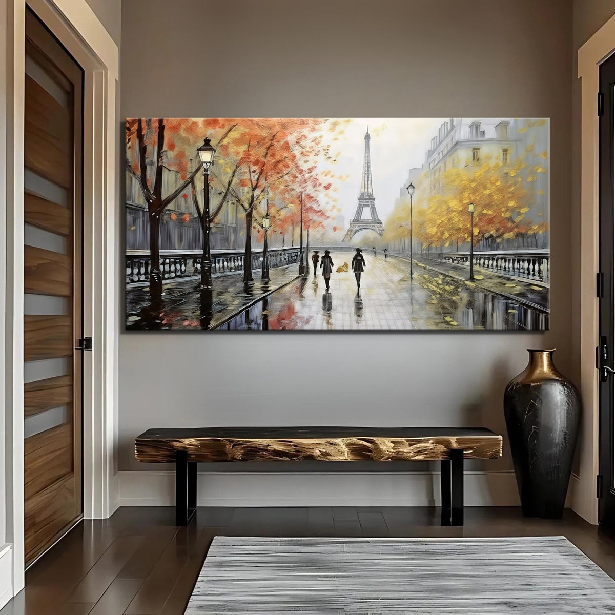 Parisian Rain Cityscape