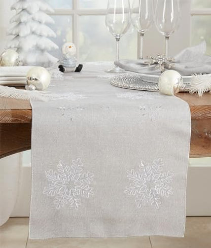 Snowflake Holiday Table Runner