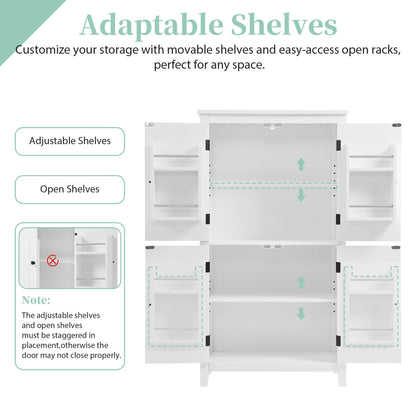 Bathroom floor storage cabinet