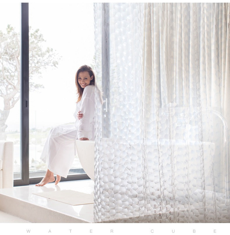 3D Water Cube Shower Curtain