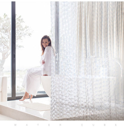 3D Water Cube Shower Curtain