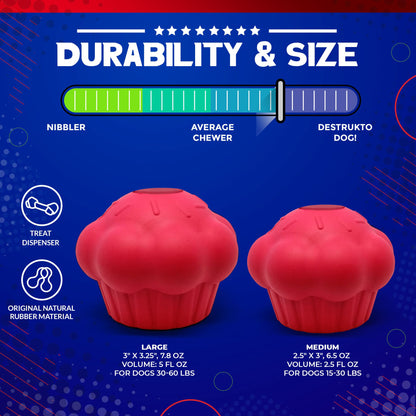 Durable Rubber Chew Toy & Treat Dispenser