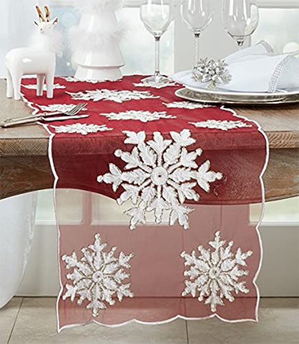 Red Table Cover for Holiday Dinner