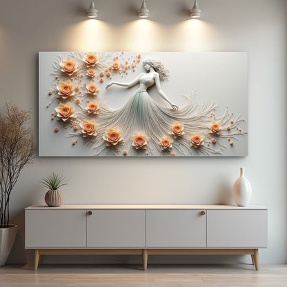 Modern Minimalist Woman Dance