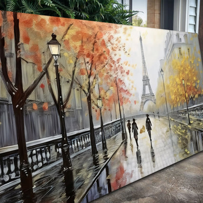 Parisian Rain Cityscape