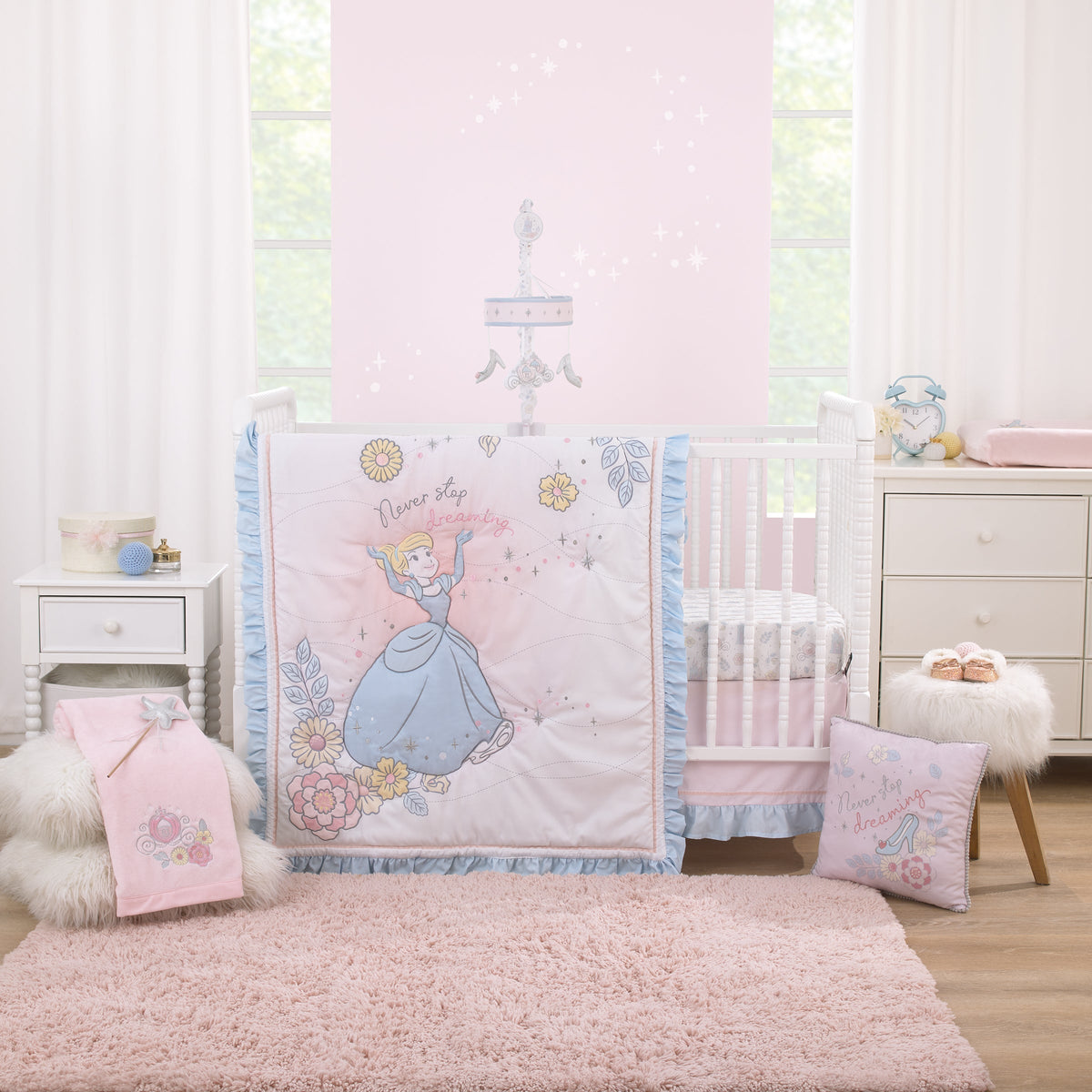 Disney Sweet Princess Light Blue, Pink, and White Cinderella