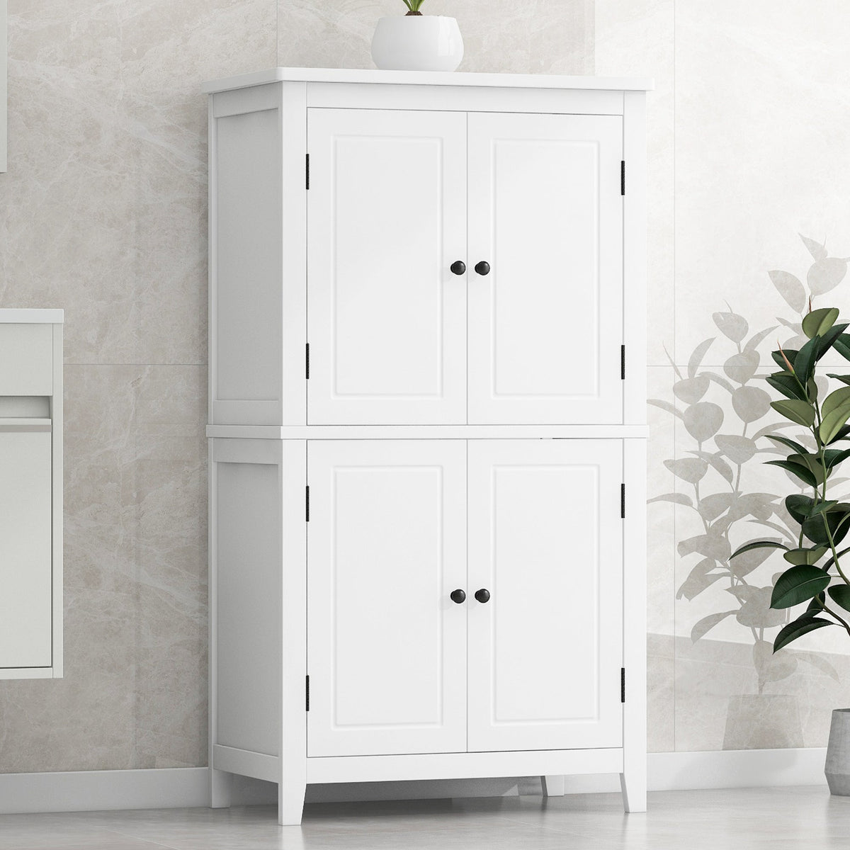 Bathroom floor storage cabinet