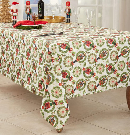 Nutcracker Holiday Tablecloth 65" W X 84"