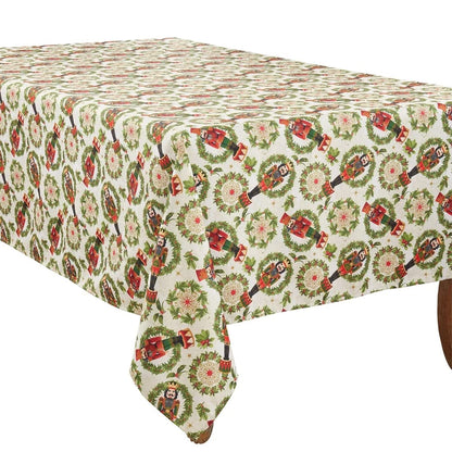 Nutcracker Holiday Tablecloth 65" W X 84"