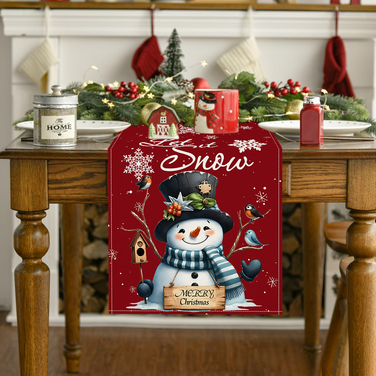 Snowman Table Runner