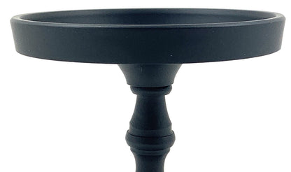 Vibhsa Pillar Candle Holder | Matte Black, 4.5"H, Fits 3.5" Candles
