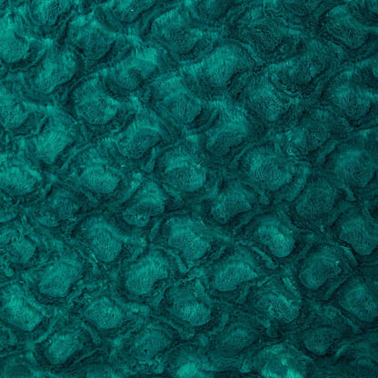 Emerald Green Blue Faux Fur Sherpa Throw Blanket