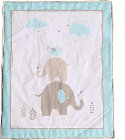 4 Piece Baby Crib Bedding Set Reversible Comforter