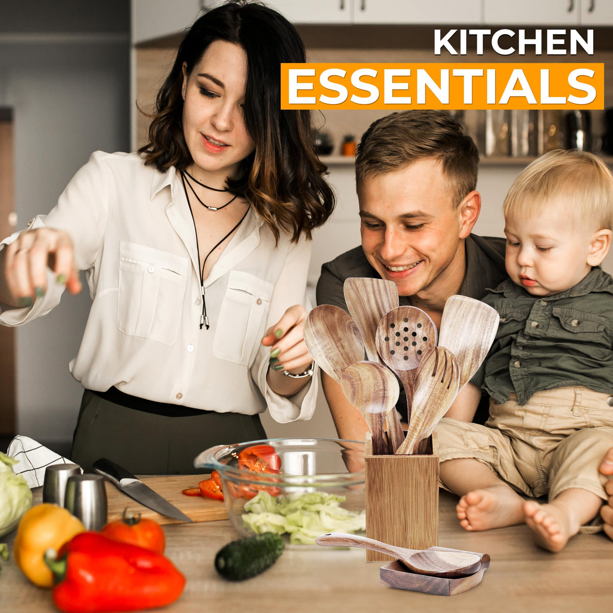 Kitchen Cooking Utensil Set for Nonstick Pans and Cookware