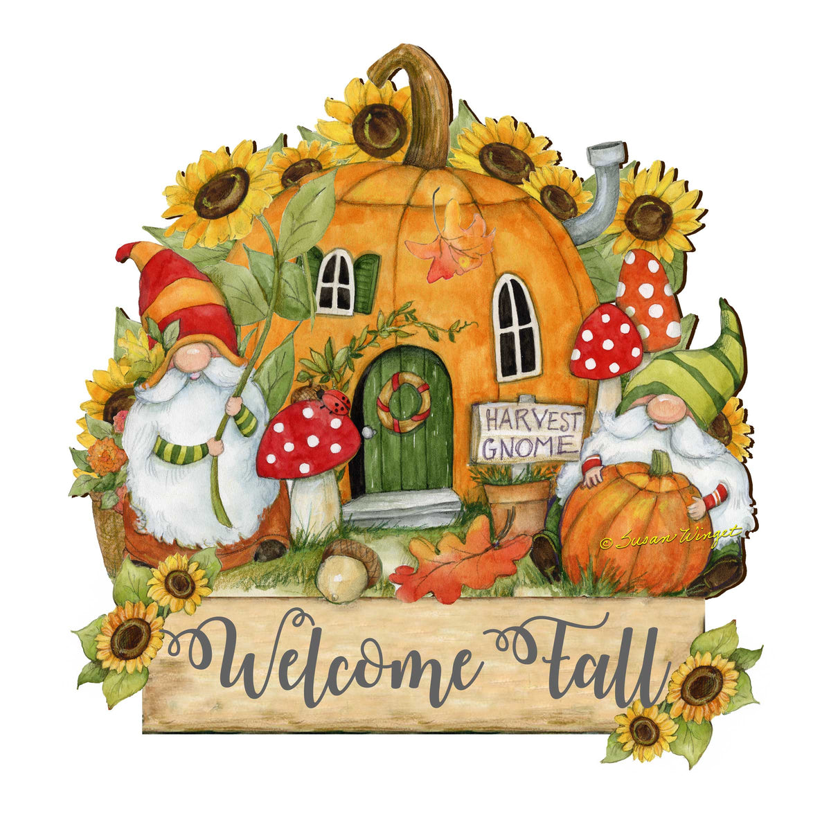 Fall Decor Harvest Welcome Sign
