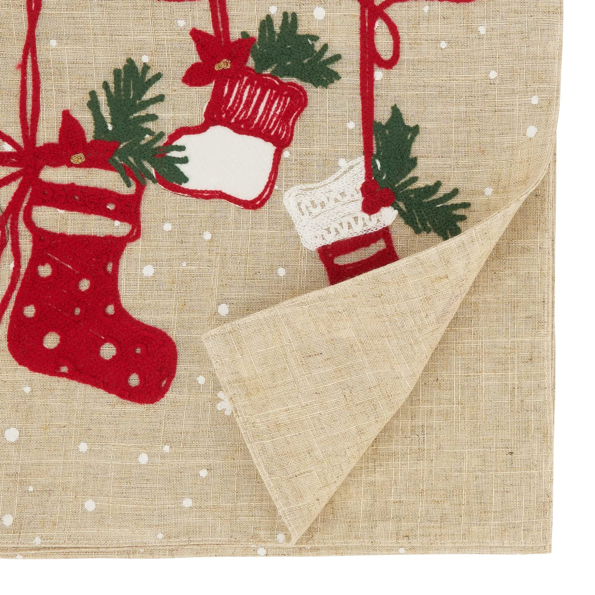 Christmas Stocking Table Runner 16" W x 70" L