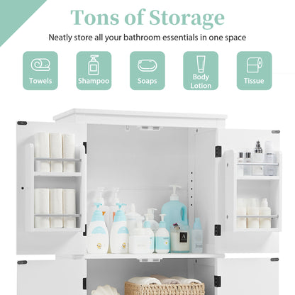 Bathroom floor storage cabinet