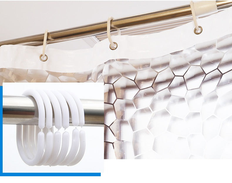 3D Water Cube Shower Curtain