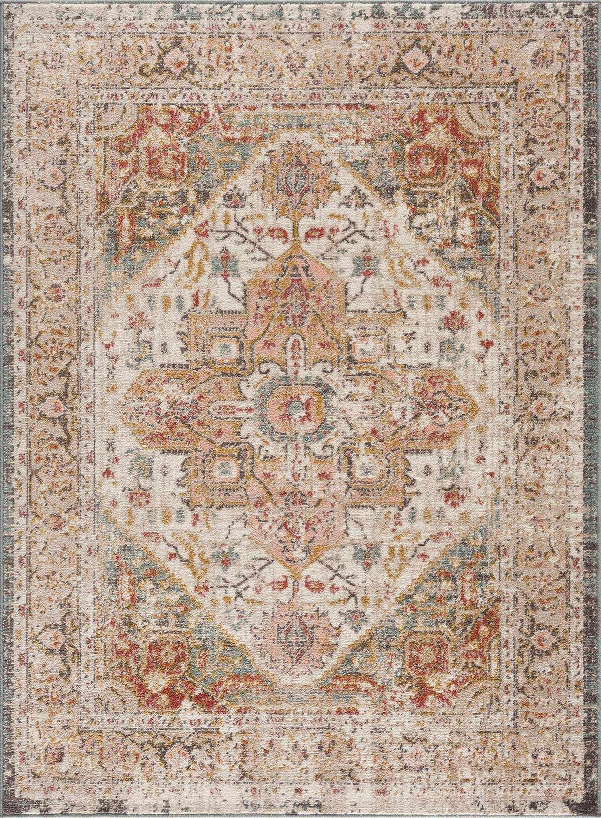 Peeta Brown Medallion Area Rug
