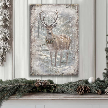 Vintage Winter Deer