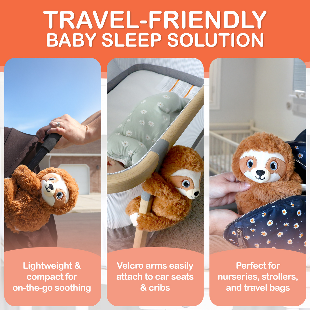 Plush Sound Machine with Real Shushing Sound & Smart Cry Detection