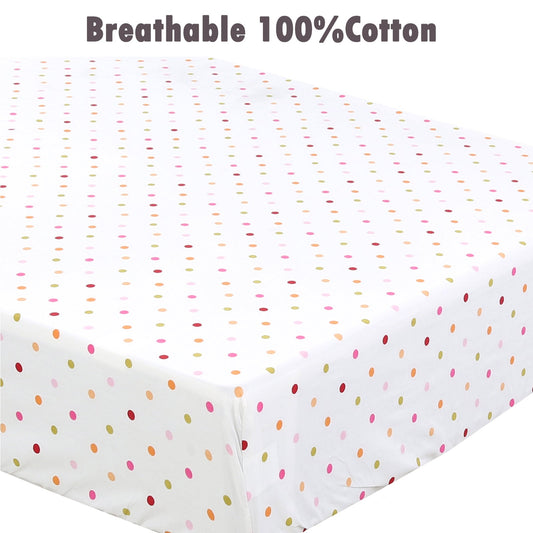 3 Piece Crib/Toddler Cotton Fitted Sheets