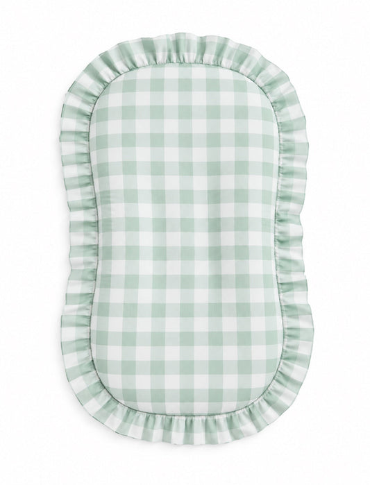Light Green Checkered Baby Lounger Cover