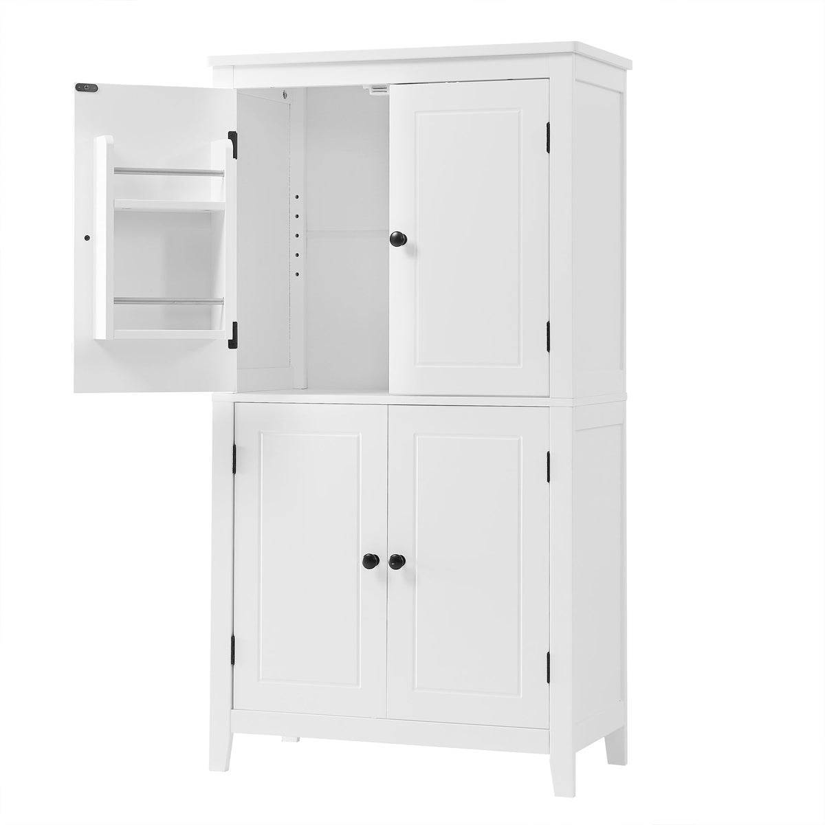 Bathroom floor storage cabinet