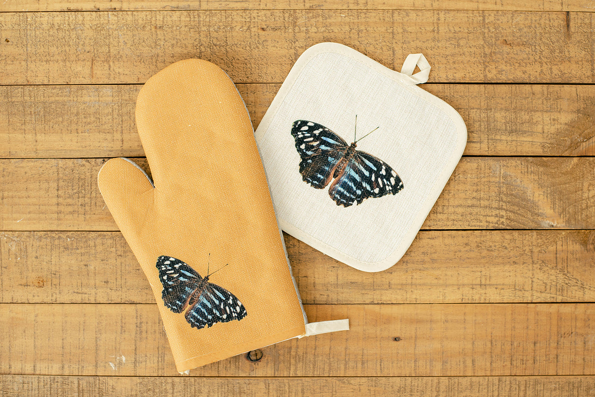 Blue Butterfly Pot Holder