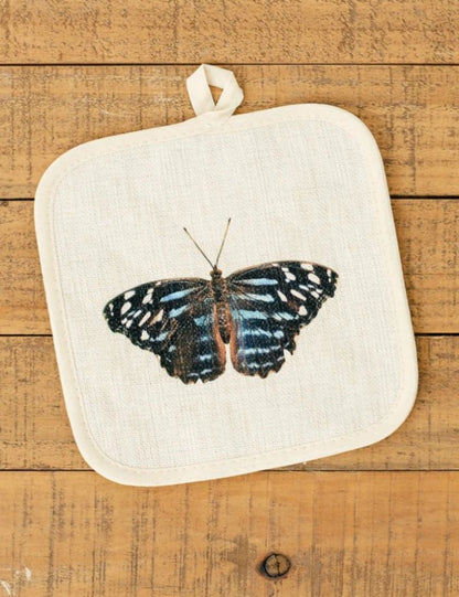 Blue Butterfly Pot Holder