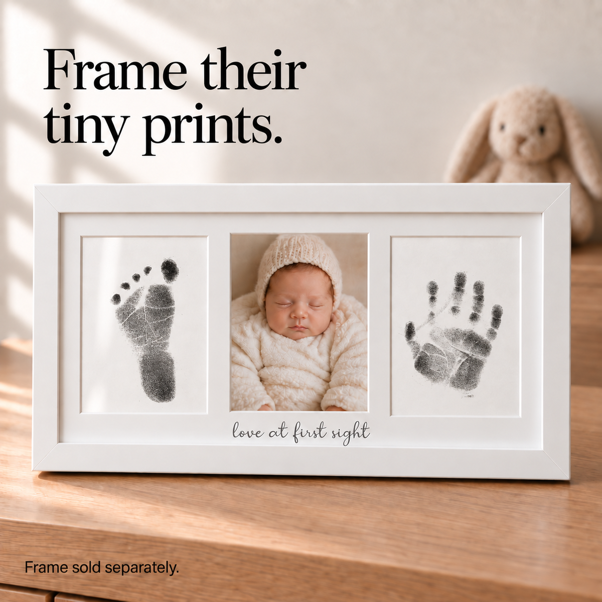 Baby Handprint and Footprint Keepsake Frame