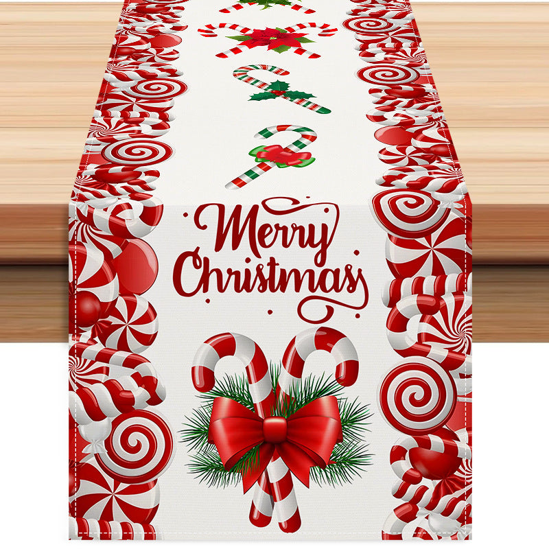 Christmas table flag candy table runner