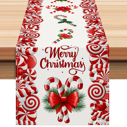 Christmas table flag candy table runner