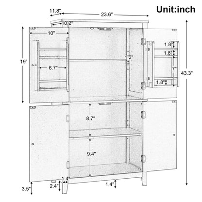 Bathroom floor storage cabinet