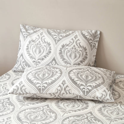 Dreamy Moon Sky Heather Gray White Bed Sheet Set