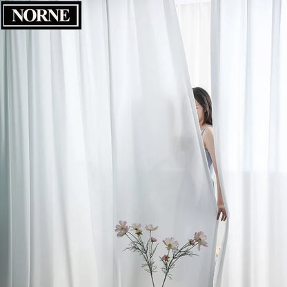 Chiffon White Sheer Curtains