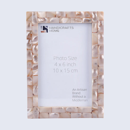Mother of Pearl Inlay Picture Frame Pink