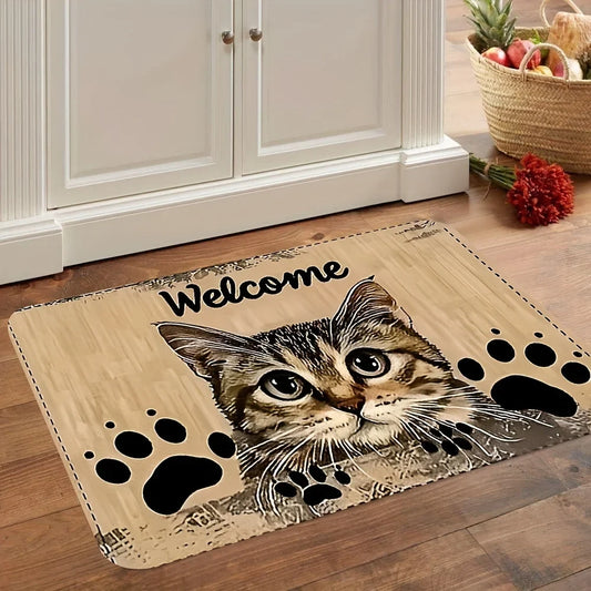 Cartoon Cute Cat Carpet Soft Doormat