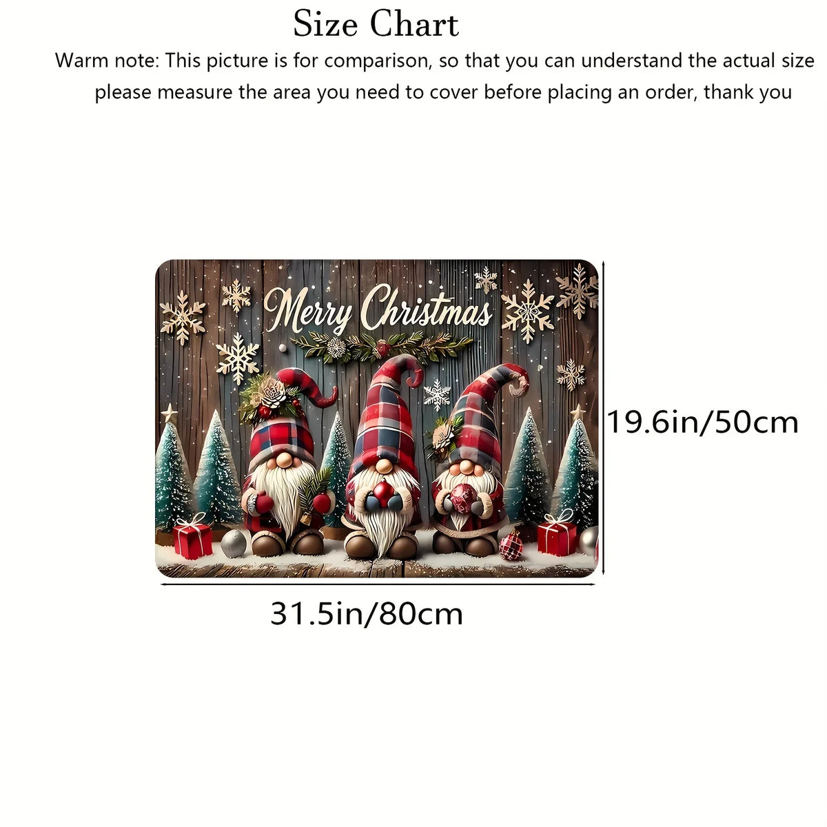Three Santa Claus Doormat Entrance Welcome Mat