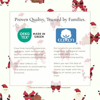 Turkish Cotton Christmas Flannel Sheet Set